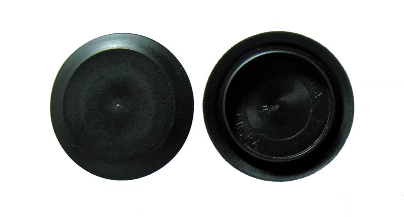 Caplugs 3/4" 0.75 inch Flush Mount Black Plastic Body and Sheet Metal Hole Plug Qty 25 - Image 1
